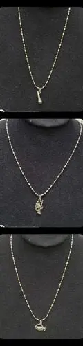 Lote Collares Colgantes Instrumentos Musicales Acero 32pz Plateado — Coleccionables vintage (foto 10)
