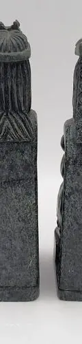 Par D Esculturas Prehispánicas Artesanales Obsidiana Antigua Negro — Coleccionables vintage (foto 4)