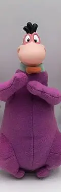 Lote 3 Peluches Los Picapiedra 1994 Hanna Barbera Holanda Violeta — Coleccionables vintage, años 90s