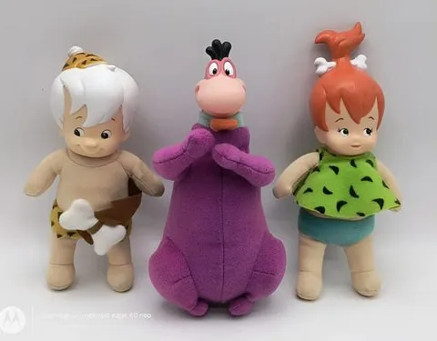 Lote 3 Peluches Los Picapiedra 1994 Hanna Barbera Holanda Violeta