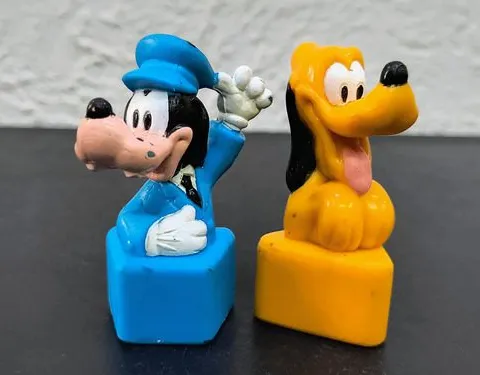 Set Figurines Goffy Y Pluto Walt Disney 2-pack 6cm Vintage