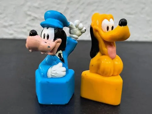 Set Figurines Goffy Y Pluto Walt Disney 2-pack 6cm Vintage — Coleccionables vintage
