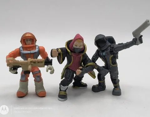 Lote Figuras Fortnite Battle Royal Dark Collection 3pz Orig