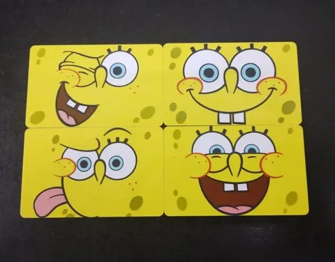 Tarjetas 4-pack Bob Esponja Coleccionables Retro Recorcholis