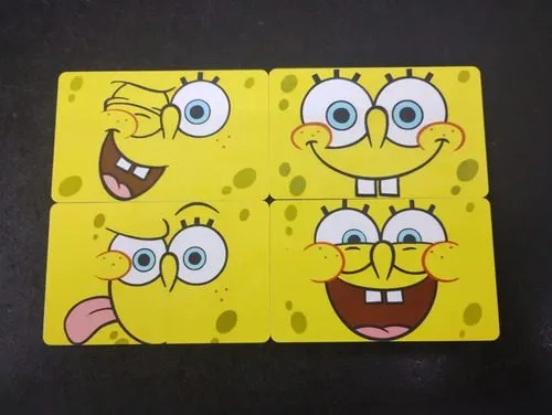 Tarjetas 4-pack Bob Esponja Coleccionables Retro Recorcholis — Coleccionables vintage, años NOW