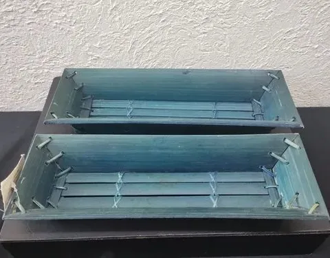 Caja Canasta Organizadora De Madera Tipo Vintage 2pack Usado Azul