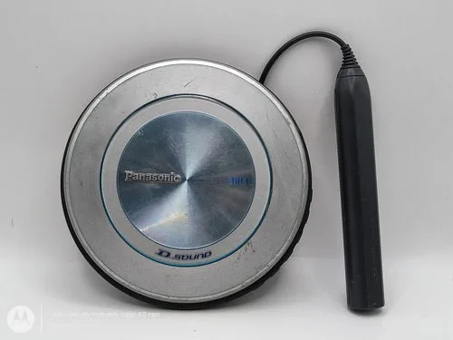 Discman Panasonic Sl-ct520 Cd/mp3 Y Convertidor D Batería Aa Plateado Con Azul — Audio vintage, años 90s