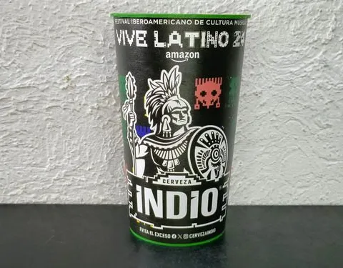 Vaso Promocional Concierto Vive Latino 2024 Indio Negro/verd Negro/verde