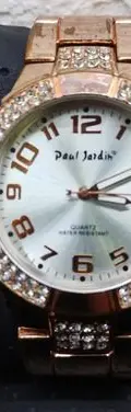 Reloj De Pulso Paul Jardin Metálico Dorado Rosado Original Dorado Rosado Blanco — Coleccionables vintage (foto 2)