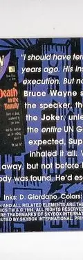 Tarjeta Batman: Saga The Dark Night #45 Skybox Dc 1994 — Coleccionables vintage, años 90s (foto 2)