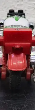 Motocicleta De Fricción Charger Retro Vintage Incompleta Rojo — Decoración vintage (foto 4)