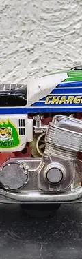 Motocicleta De Fricción Charger Retro Vintage Incompleta Rojo — Decoración vintage (foto 5)