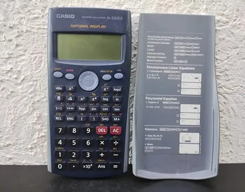 Calculadora Científica Casio Fx-500es Usado Original Azul Marino