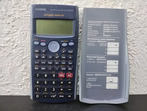 Calculadora Científica Casio Fx-500es Usado Original Azul Marino — Tech vintage, años NOW
