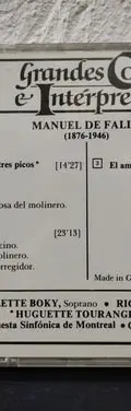 Cd Grandes Compositores E Intérpretes 2a Serie - De Falla  Estándar — Audio vintage, años 90s (foto 3)