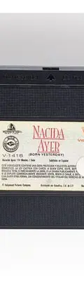 Película Vhs Nacida Ayer Born Yesterday Videovisa Hollywood — Video vintage, años 90s (foto 7)