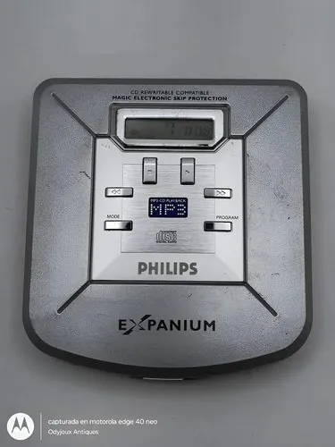 Discman Philips Expanium Exp103/17 Mp3 Retro Año 2000 Plateado