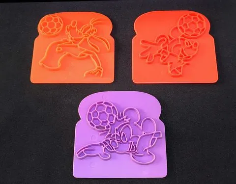 Disney Moldes Marca Pan Bimbo Diverti Sandwich De Colección Morado