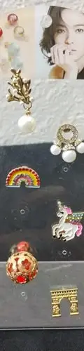 Exhibidor Aretes Placa Transparente Acrílico 18.5cm Lote 7pz Blanco — Coleccionables vintage