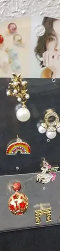 Exhibidor Aretes Placa Transparente Acrílico 18.5cm Lote 7pz Blanco — Coleccionables vintage (foto 3)