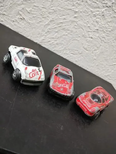 Carritos Coca Cola Metálicos 3-pack Años 90's Con Detalle