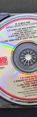 Cd Various Artists St. Elmo's Fire (original Soundtrack)1985 — Audio vintage, años 80s (foto 6)
