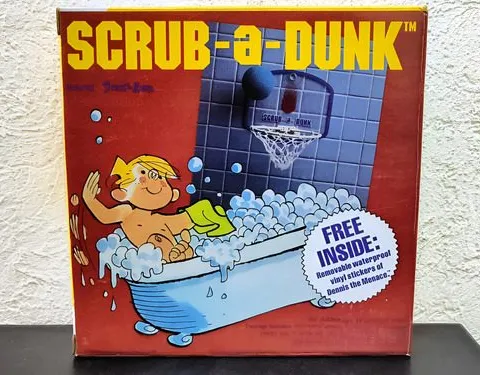 Juguete Daniel El Travieso Scrub A Dunk Para Bañera Vintage Azul
