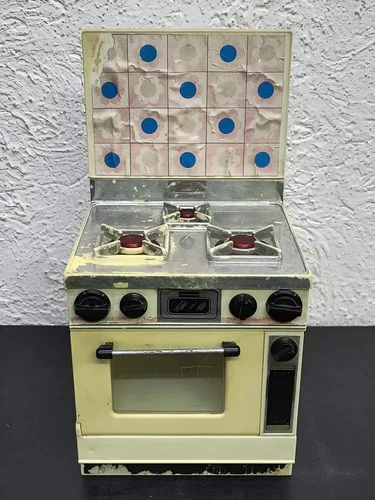 Mini Estufa Juguete De Pilas Vintage 70's De Plástico Beige — Coleccionables vintage, años 70s