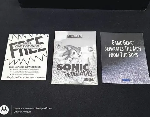 Sonic The Hedgehog Solo Manual Para Sega Game Gear Original