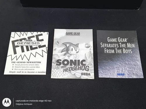 Sonic The Hedgehog Solo Manual Para Sega Game Gear Original — Gaming vintage, años 90s