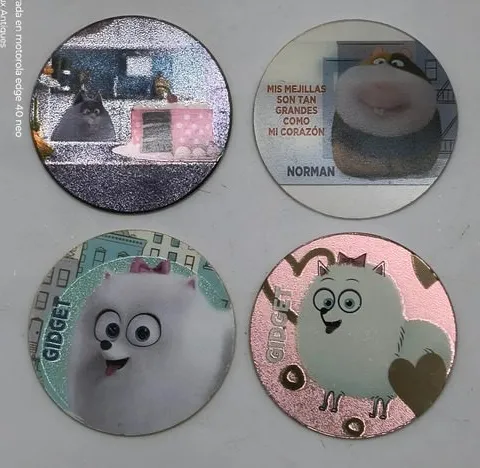 Lote De Tazos Mascotas Año 2016 #40 #45 #78 #90 Sabritas