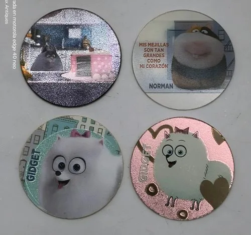 Lote De Tazos Mascotas Año 2016 #40 #45 #78 #90 Sabritas — Coleccionables vintage, años NOW