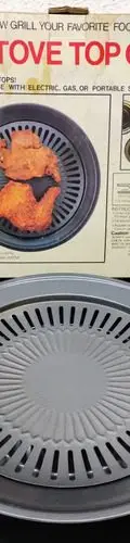 Stove Top Grill Vintage Bandejas Para Asar Barbacoa En Caja Negro — vintage México