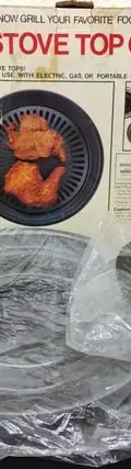 Stove Top Grill Vintage Bandejas Para Asar Barbacoa En Caja Negro — vintage México (foto 2)
