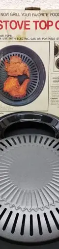 Stove Top Grill Vintage Bandejas Para Asar Barbacoa En Caja Negro — vintage México (foto 3)