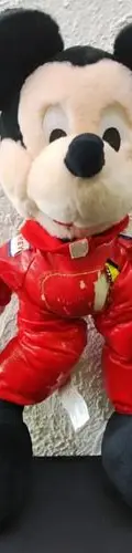 Peluche Mickey Mouse Walt Disney Vintage 90's 35cm Original Rojo Con Negro