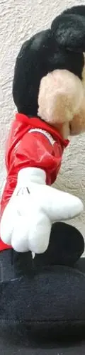 Peluche Mickey Mouse Walt Disney Vintage 90's 35cm Original Rojo Con Negro