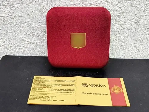 Caja/estuche Rígido Lujo Para Joyería Majorica Original Rojo — Coleccionables vintage