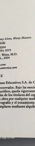 Muchas Vidas, Muchos Maestros Brian Weiss Editorial B