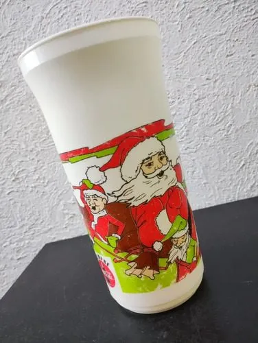Vaso Coca Cola Trineo Santa Claus Y Duendes Whirley Año 1991