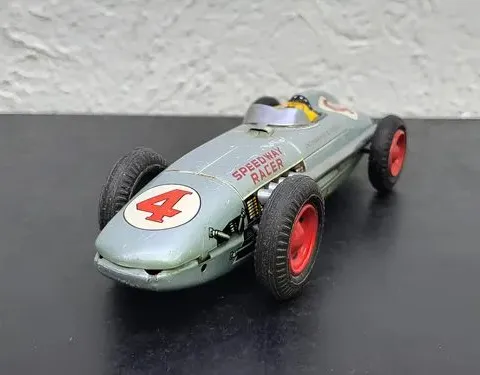 Carrito Tomiyama Speedway Indianapolis Racer 60's Vintage Azul Acero