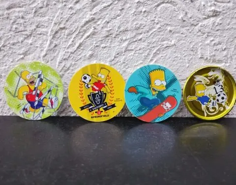 Lote Tazos The Simpsons Classic/metalix 4-pack 2012 Original
