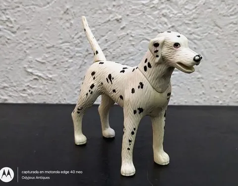 Figura Juguete Perro Dálmata Plastico Antigua Vintage 90's