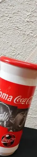Vaso Deportivo Toma Coca Cola Colección Come Fútbol Completo Rojo Con Blanco — Coleccionables vintage, años 90s (foto 2)