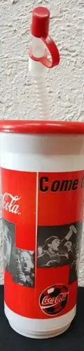 Vaso Deportivo Toma Coca Cola Colección Come Fútbol Completo Rojo Con Blanco — Coleccionables vintage, años 90s (foto 4)