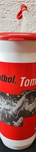 Vaso Deportivo Toma Coca Cola Colección Come Fútbol Completo Rojo Con Blanco — Coleccionables vintage, años 90s (foto 7)