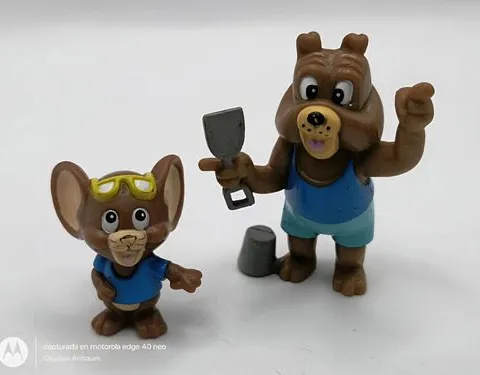 Lote 2 Figuras Tom Y Jerry Sonrics Cartoonmania Vintage 1994