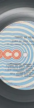 Disco Lp Acetato Maria De Jesús Vazquez Osito De Felpa 1974 Estándar — Audio vintage, años 70s (foto 7)
