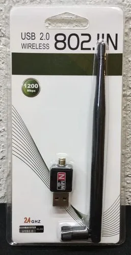 Adaptador De Red Inalambrica 1200mbps Wifi Usb 2.0 Antena — Tech vintage, años NOW