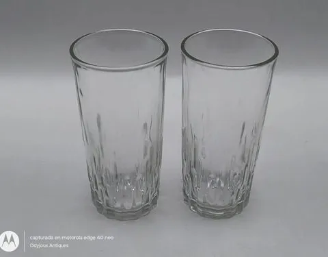 Par De Vasos High Ball Old Fashion Crisa Vintage 200ml Transparente